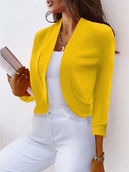 

Plain Urban Smile Regular Fit Jacket, Yellow, Jackets