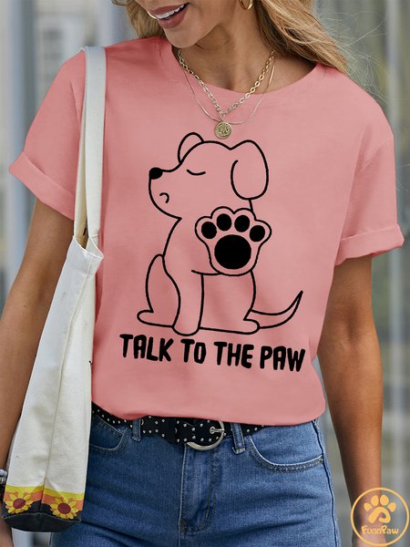 

Women’s Knitted Casual Text Letters T-Shirt, Pink, T-shirts