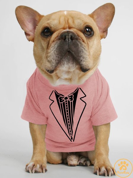 

Dog gentleman T-shirt, Pink, Pet T-shirts