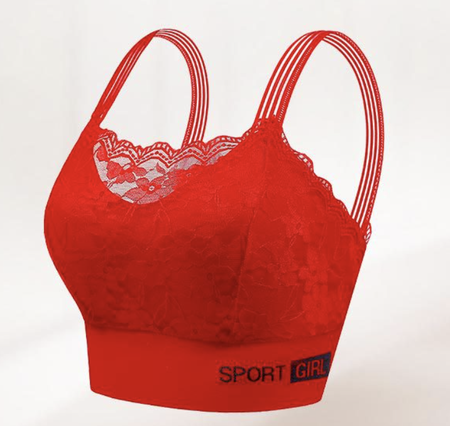 

Sexy Plain Bra & Bralette, Red, Bra & Bra Sets