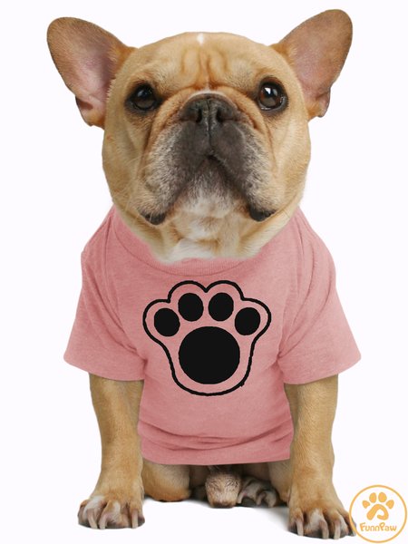 

A dog paw T-shirt, Pink, Pet T-shirts