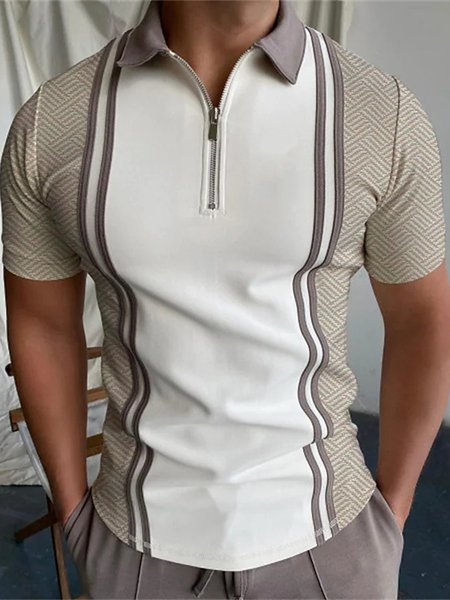 

Casual Regular Fit Polo Shirt, Light brown, Polos