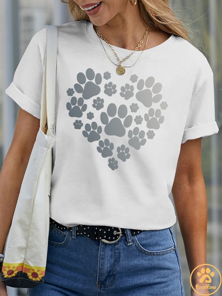 Women’s Casual Text Letters Regular Fit T-Shirt, White, T-shirts