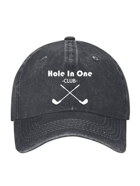 

Men's /Women's Funny Hole In One Club Denim Hat, Black, Women's Hats