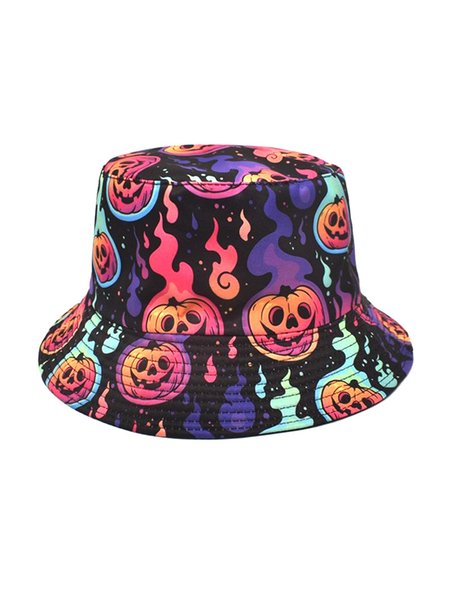 

Halloween Pumpkin Ghost Fun Graphics Bucket Hat, Color3, Women Hats