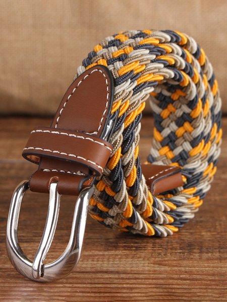 

Contrast Color Plain Color Variety Of Options Casual Braided Belt, Color24, Belts