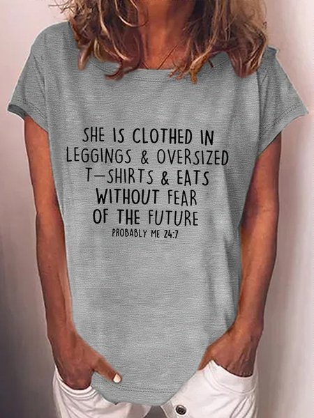 

Women's Funny Probably Me Casual T-Shirt, Gray, T-shirts