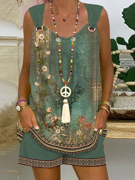 

Ethnic Casual Two-Piece Set, Green, Suit Set