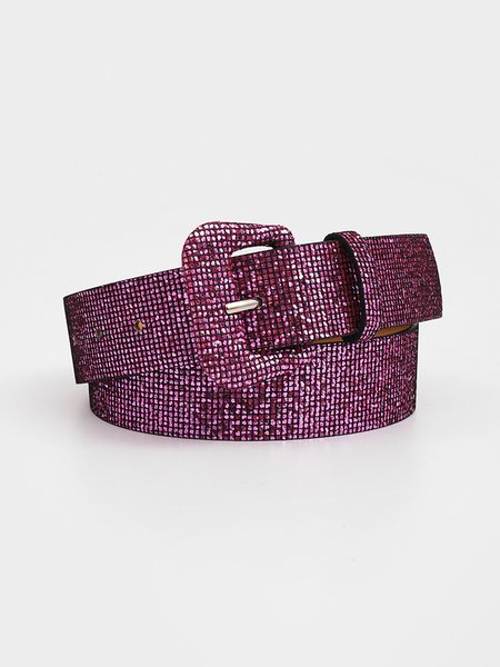 

Retro Sequin Glitter Costume Matching Party Belt, Dark pink, Belts
