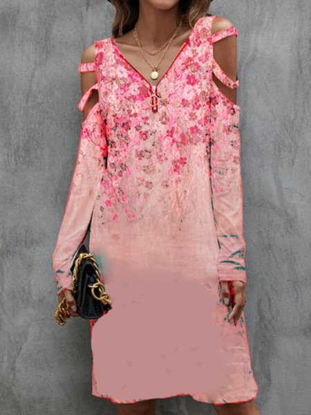 

Urban Loose Gradient Pattern Dress, Pink, Dresses