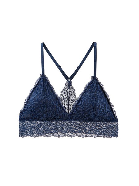

Sexy Lace Lace Bra & Bralette, Purplish blue, Crop Bras
