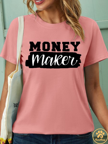 

Women's T-shirt Casual Plain T-Shirt, Pink, T-shirts