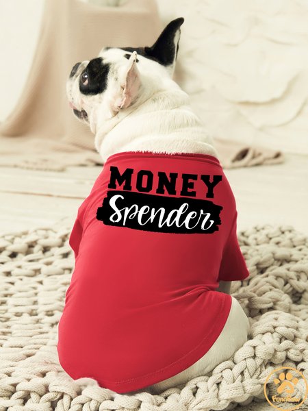 

Pet Print T-shirt Dog Outfit, Red, Pet T-shirts
