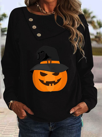 

Casual Halloween Sweatshirt, Black, Hoodies & Sweatshirts