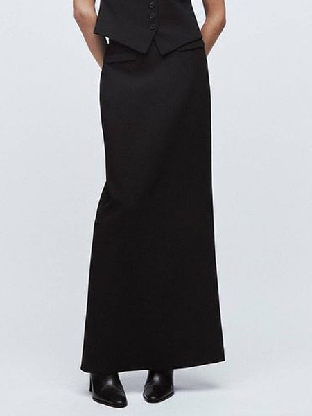 

Lightweight Regular Fit Urban Maxi Skirt, Black, Skirts