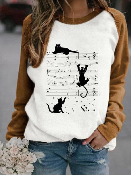 

Crew Neck Casual Sweatshirt, Khaki, Sweatshirts & Hoodies