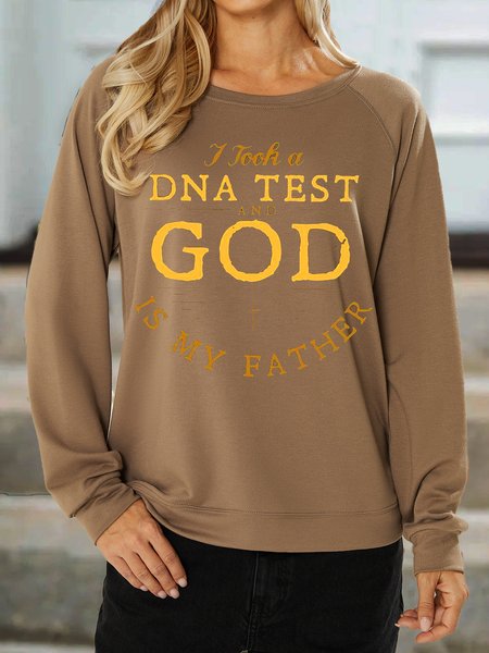 

Women's Casual God is My Father Christian Letters Sweatshirt, Coffee, Hoodies&Sweatshirts