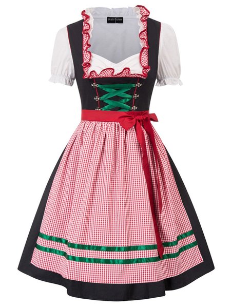 

Dirndl Oktoberfest Vacation Floral Regular Fit, Green, Dresses