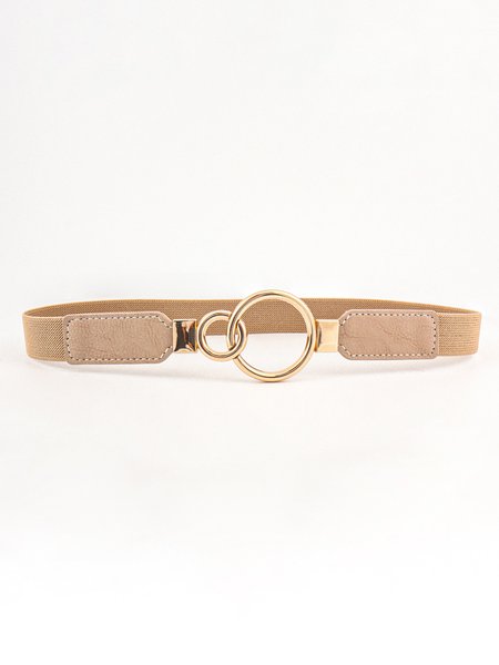 

Metal Ring Design Urban Versatile Belt, Coffee, Belts