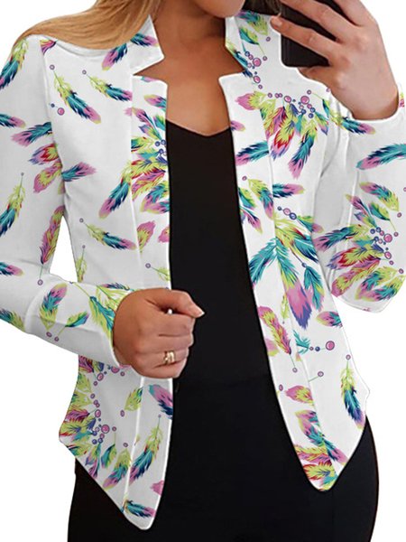 

Casual Abstract Regular Fit Others Blazer, Multicolor, Blazers