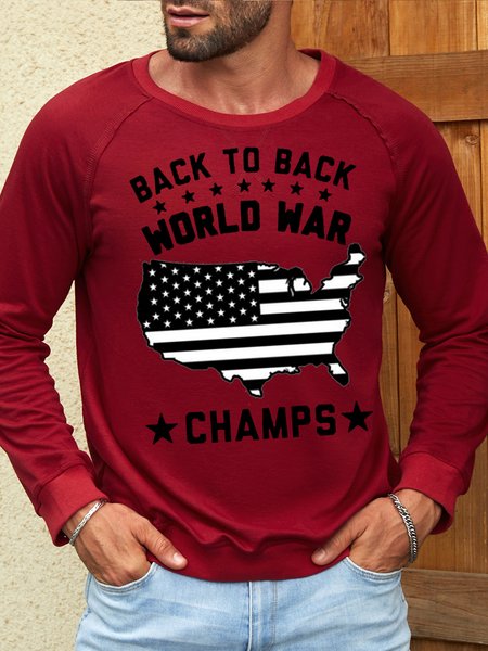 

Men’s Map of United States Casual Loose Sweatshirt, Red, Hoodies&Sweatshirts