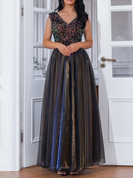 

Elegant Regular Fit Wedding Dress & Party Dress, Black, Formal Dresses