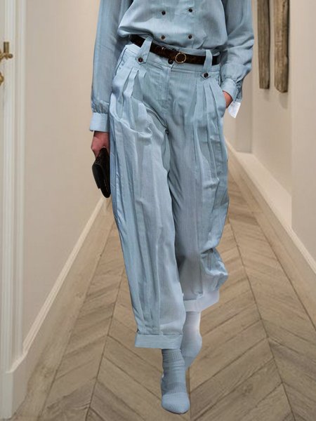 

Urban Plain Regular Fit Fashion Pants, Blue, Pants