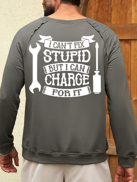 

Men's Crew Neck Casual Sweatshirt, Gray, Hoodies&Sweatshirts