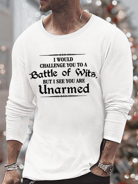 

Men's Irony Shirts Duct Tape Shirts Funny Casual Text Letters Loose Top, White, Long Sleeves