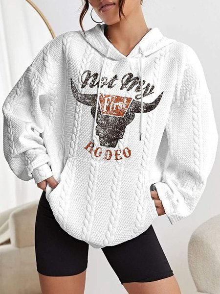 

Casual Hoodie Cattle Hoodie, White, Hoodies & Sweatshirts