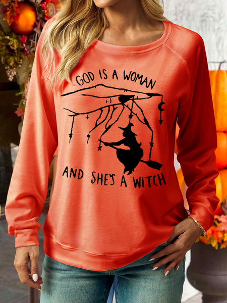 

Women's Text Letters Casual Regular Fit Sweatshirt, Orange, Hoodies&Sweatshirts
