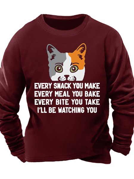

Men’s Humor And Irony Crew Neck Cotton-Blend Casual Sweatshirt, Red, Hoodies&Sweatshirts