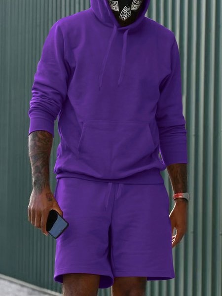 

Loose Casual Two-Piece Set, Purple, Suit Set