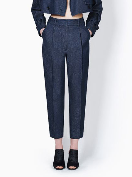 

Regular Fit Plain Urban Long Jeans Slim Taper Pants, Denim blue, Jeans