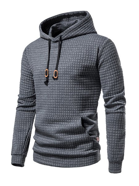 

Men's Plain Textured Hoodie, Deep gray, Sweatshirts & Hoodies