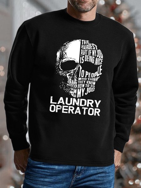

Men’s Skull Design Skull Casual Loose Sweatshirt, Black, Hoodies&Sweatshirts