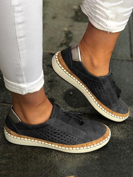 Slide Hollow Out Round Toe Casual Women Sneakers
