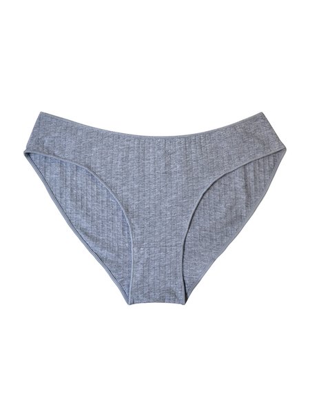 

Breathable Comfortable Antibacterial Knit Non-marking High Elastic Underwear, Gray, Briefs