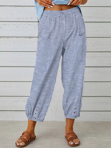

Casual Loose Striped Pants, Stripe, Pants