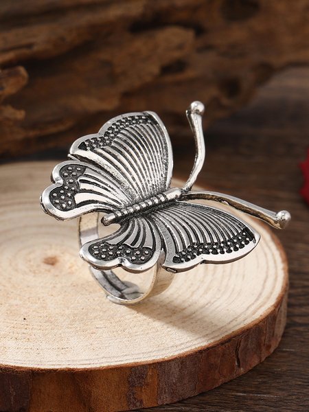 

Butterfly Adjustable Vintage Ring, As picture, Rings