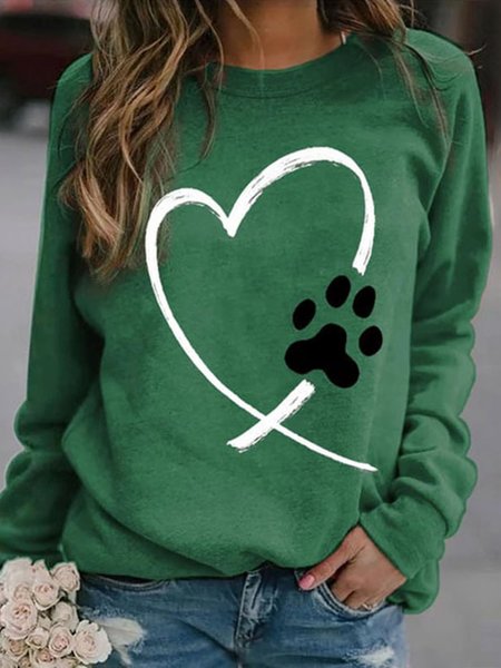 

Casual Text Letters Regular Fit Crew Neck Sweatshirt, Dark green, Sweatshirts & Hoodies