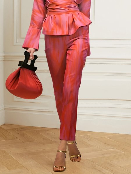 

Random Print Elegant Fashion Pants, As picture, Pants