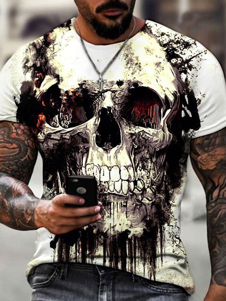 

Casual Abstract Short Sleeve T-Shirt, Color6, T-Shirts