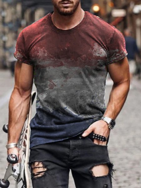 

Casual Short Sleeve T-Shirt, Color7, T-Shirts