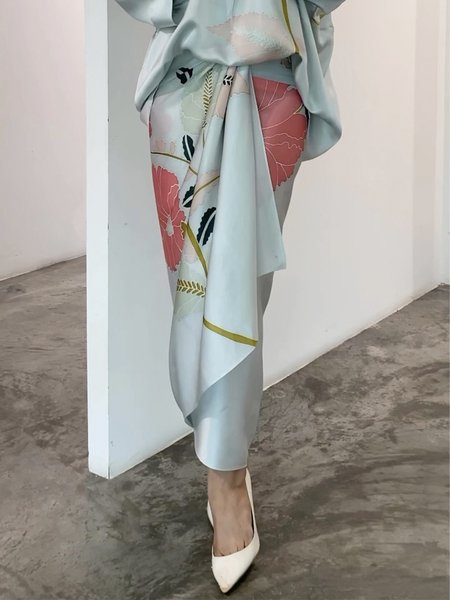 

Daily Regular Fit Floral Elegant Skirt, As picture, Skirts