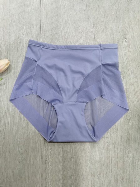 

Breathable Comfortable Non-marking High Elastic High Waist Underpants, Blue, Briefs
