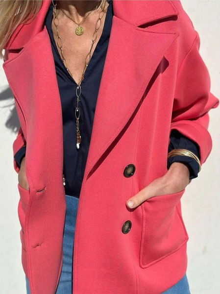 

Casual Regular Fit Shawl Collar Jacket, Red, Jackets