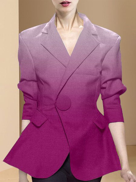 

Regular Fit Ombre Urban Long Sleeve Blazer, Deep pink, Blazers