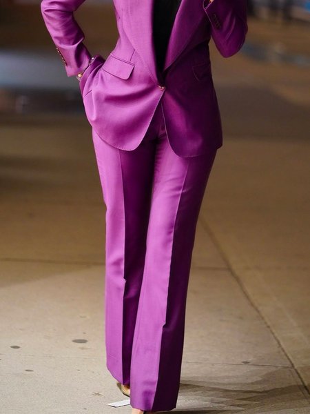 

Regular Fit Plain Urban Fashion Pants, As picture, Pants