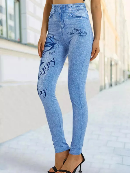 

Butterfly Casual Tight Legging, Blue, Leggings